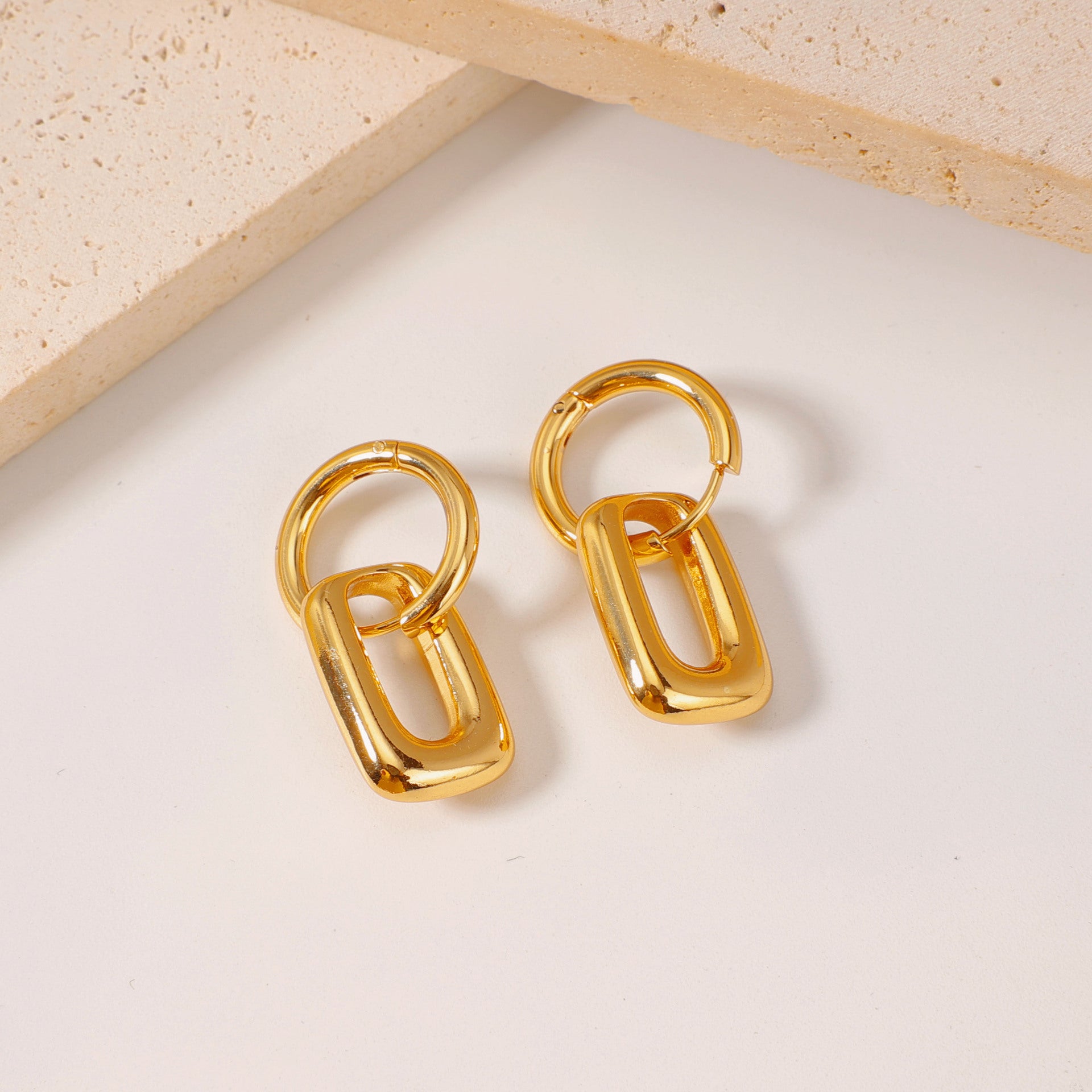 Wholesale Stainless Steel Titanium Steel Gold Light Luxury Earrings