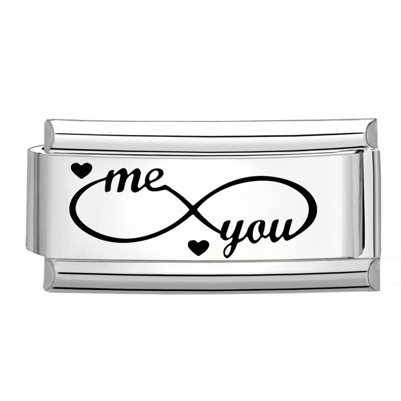 Wholesale 9mm Italian Charm Starter Bracelets DIY Long Stainless Steel Composable Bracelet