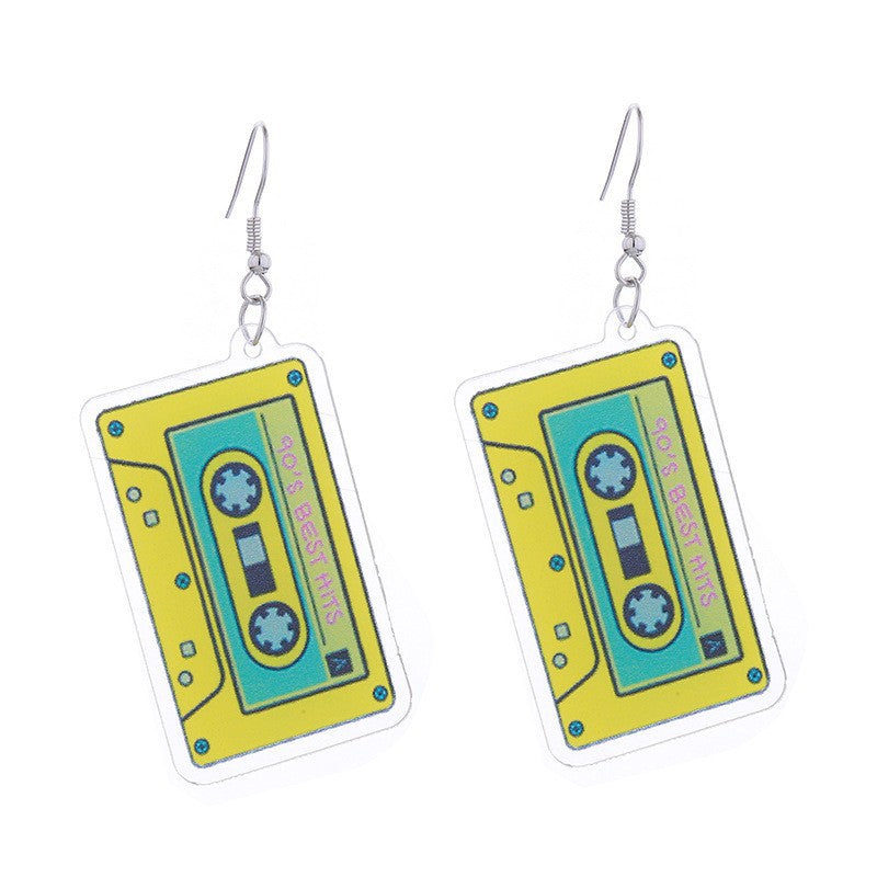 Wholesale Simple Fashion Acrylic Printed Earrings ACC-ES-CT032
