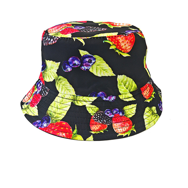 Wholesale Pastoral Print Reversible Bucket Hat,  Wide Brim Sun Protection Fashion Accessory for Outdoor,  Gift Boutique Resale