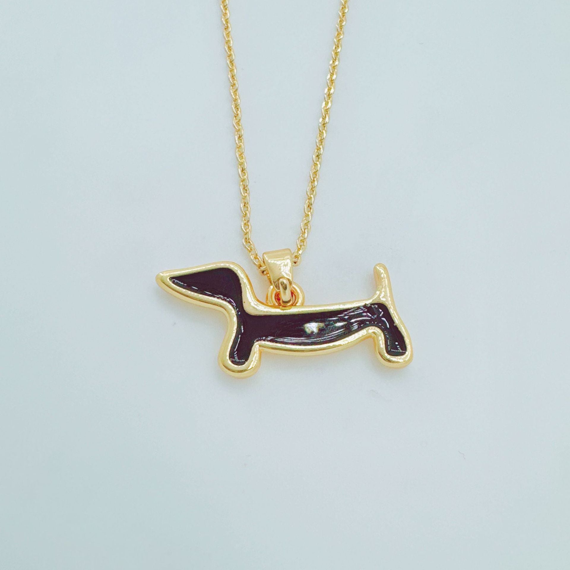 Wholesale Copper Gold Plated Hot Dog Necklace Light Luxury Fashion Pendant for Daily Wear Fashion Accessory