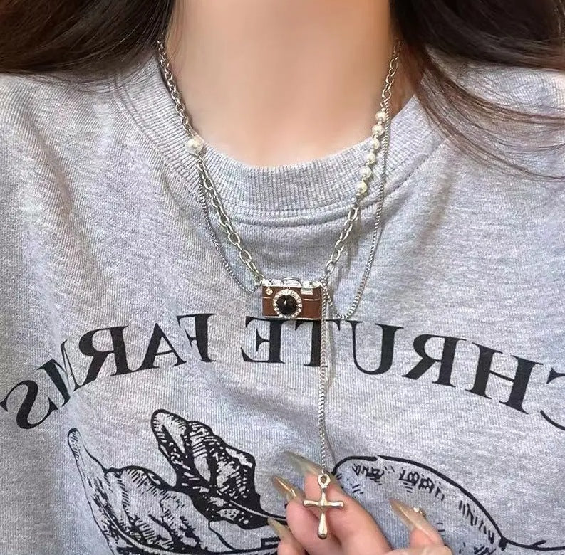 Wholesale Strawberry bubble summer dopamine bow red heart sweet colorful beaded necklace