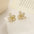 Wholesale  Flower  Silver Pin Petal Earrings