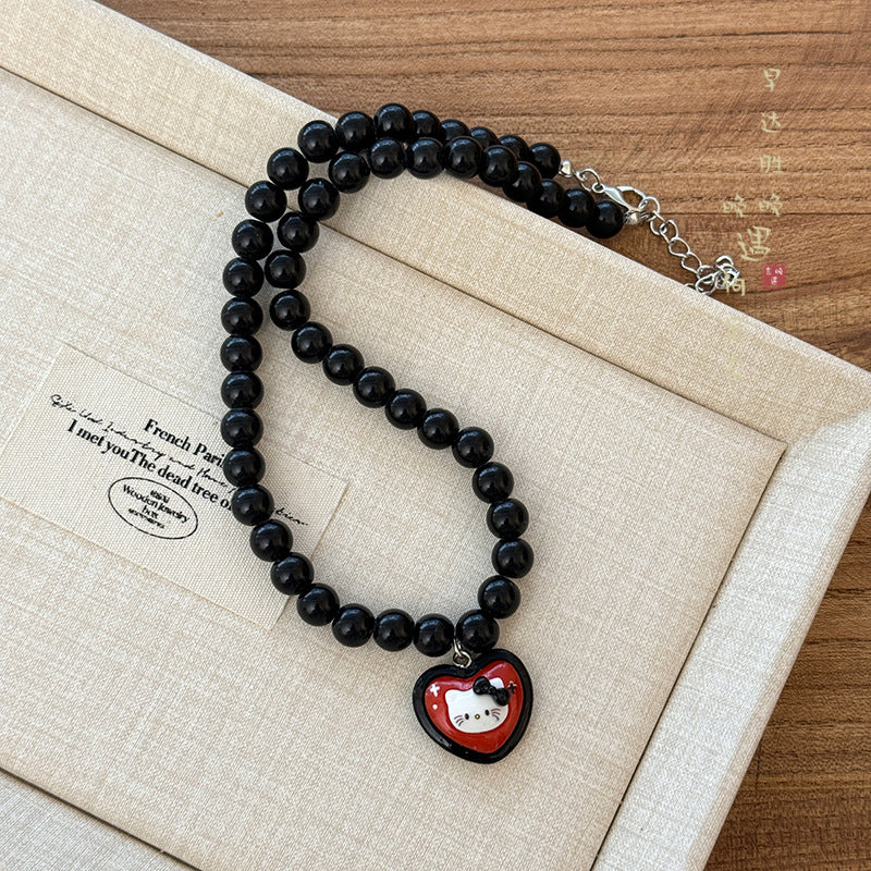 Wholesale Cartoon Elephant and Cat Beaded Necklace
