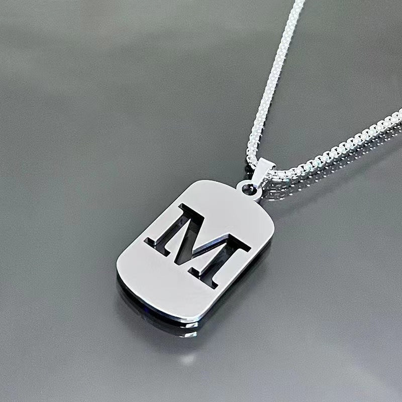 Wholesale  26 English letter necklace titanium steel chain