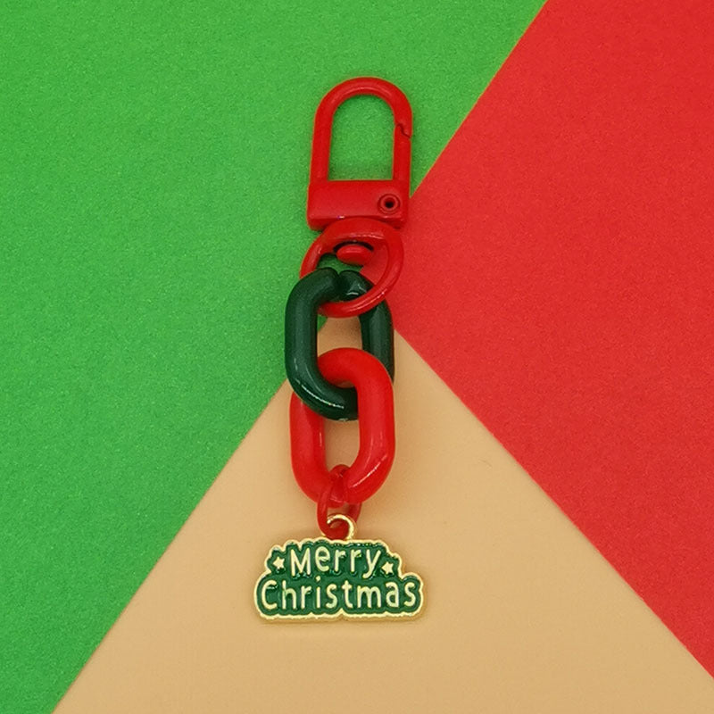 Wholesale Christmas Alloy Santa Claus Snowflake Elk Tree Keychains ACC-KC-Haol001