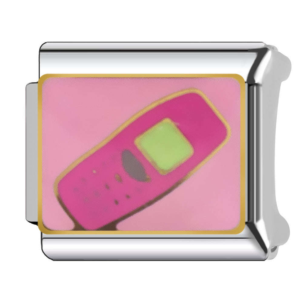 Wholesale  Italian Charm Bracelet 9mm DIY Pink  Creative Stainless Steel Composable Bracelet