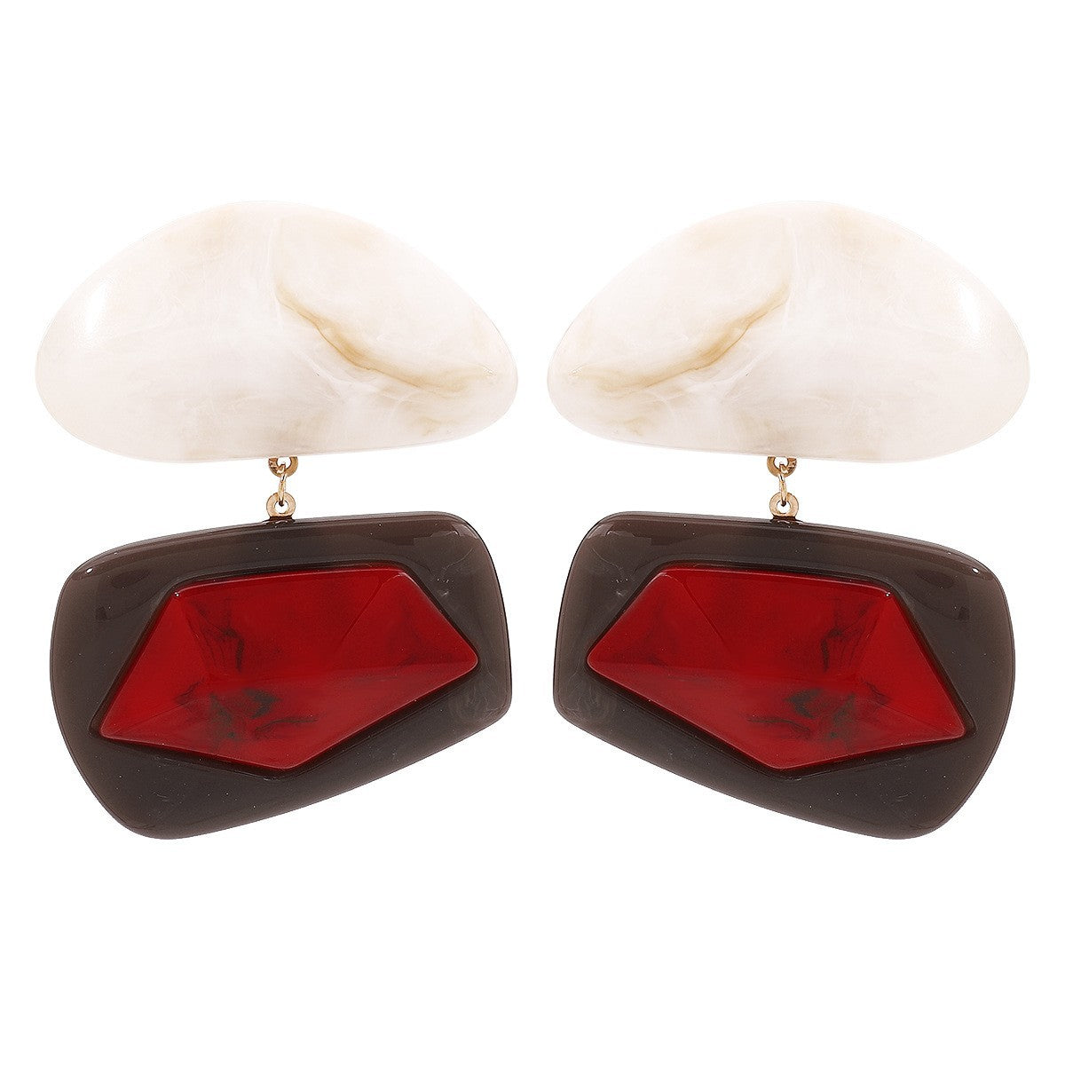 Wholesale  Retro Personalized Irregular Alloy Earrings