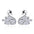 Wholesale Valentine's Day 925 Silver Swan Earrings