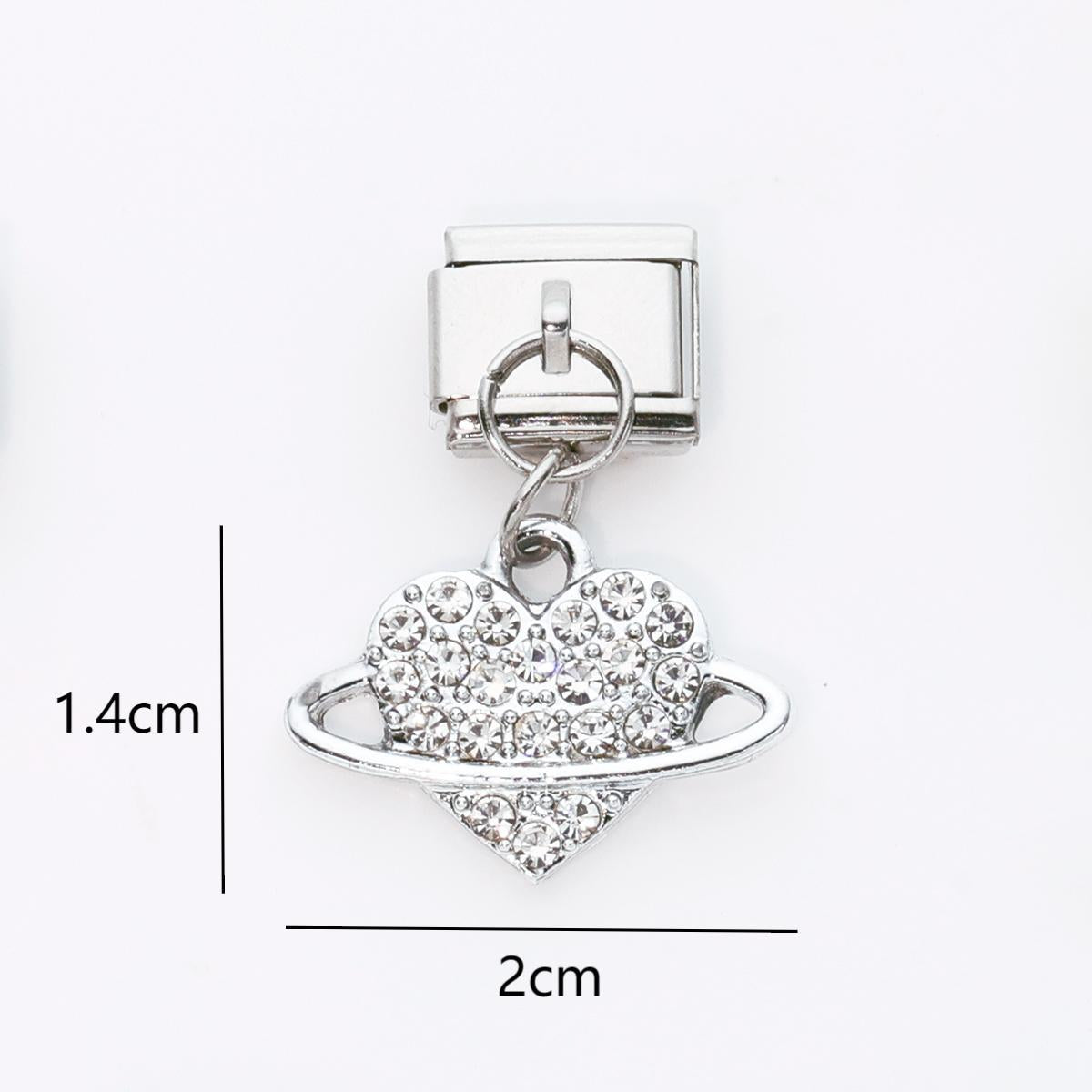 Wholesale 10pcs Italian Charm Bracelet 9mm DIY Splicing Heart Star Series Stainless Steel Composable Bracelet