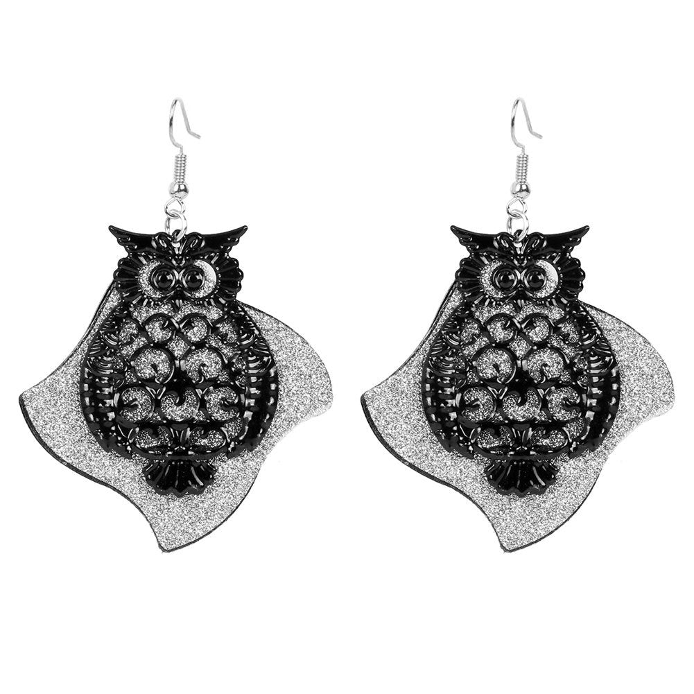 Wholesale retro alloy leaf frosted earring