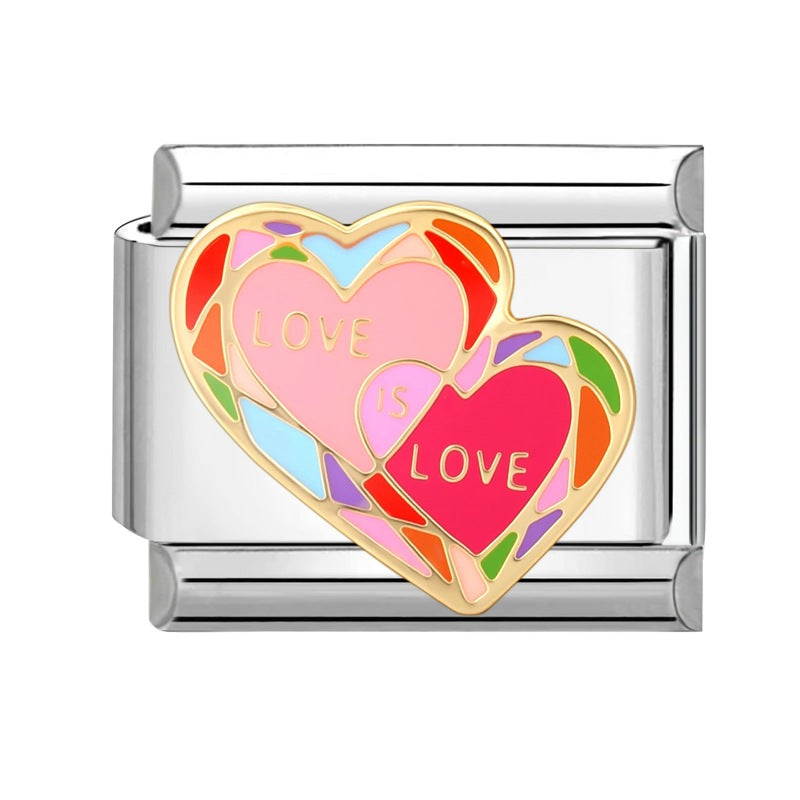 Wholesale Italian Charm Bracelet 9mm DIY Splicing Cute Creative Stainless Steel Composable Bracelet