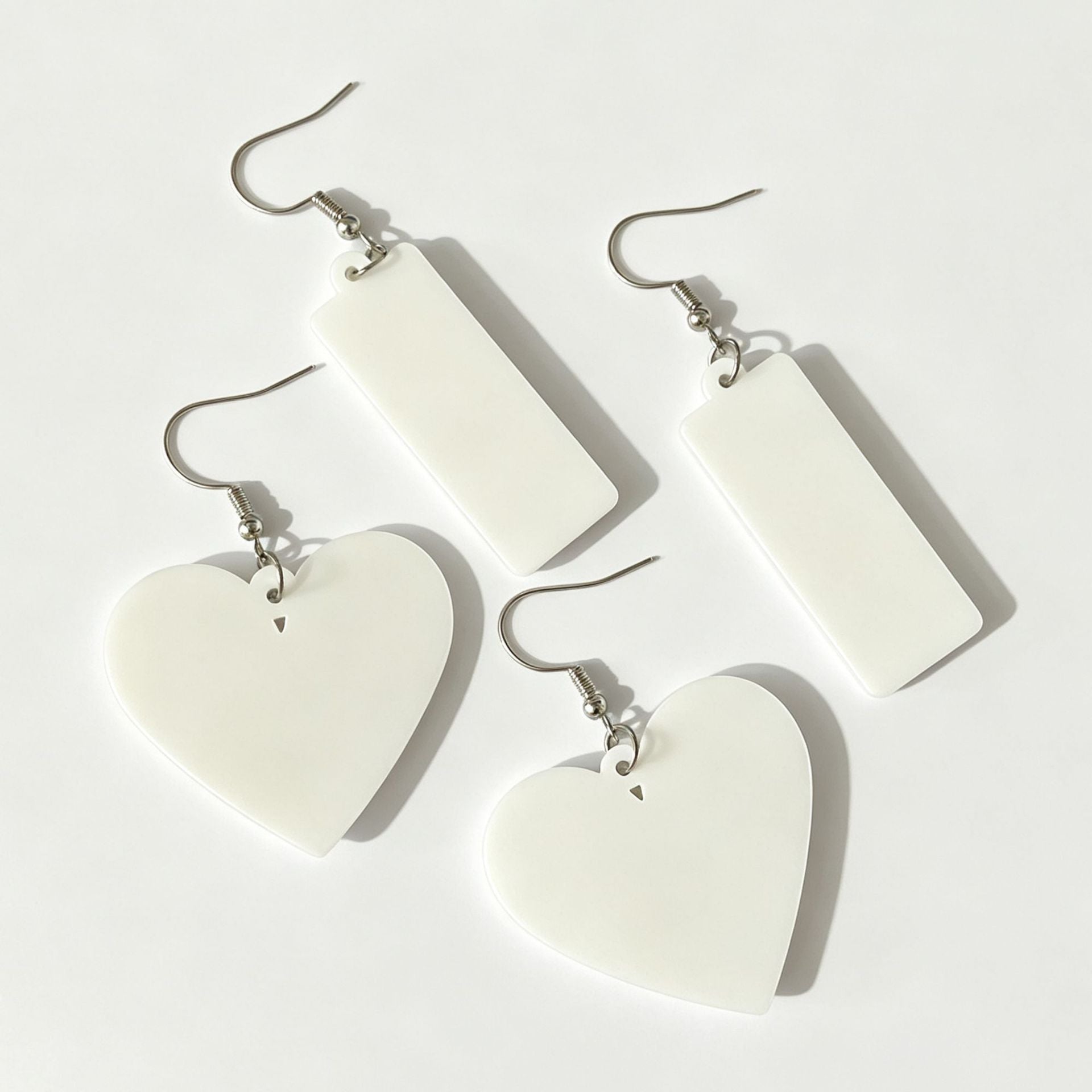 Wholesale Double-Layer Acrylic Heart Earrings,  Valentine' s Day Fashion Jewelry Gift