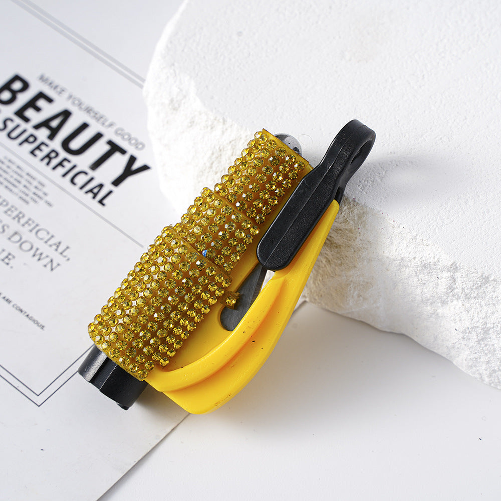 Wholesale Mini Car Hammer Seat Belt Release Keychain with Drill ACCVIP-KC-ZhiYa013