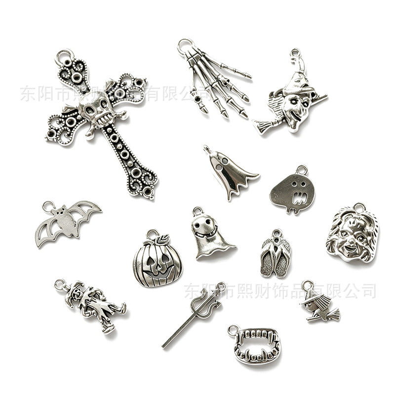 Wholesale Zinc Alloy  Pendant Necklace Set,  Dark Series DIY Jewelry Components for Keychains and Fashion Accessories
