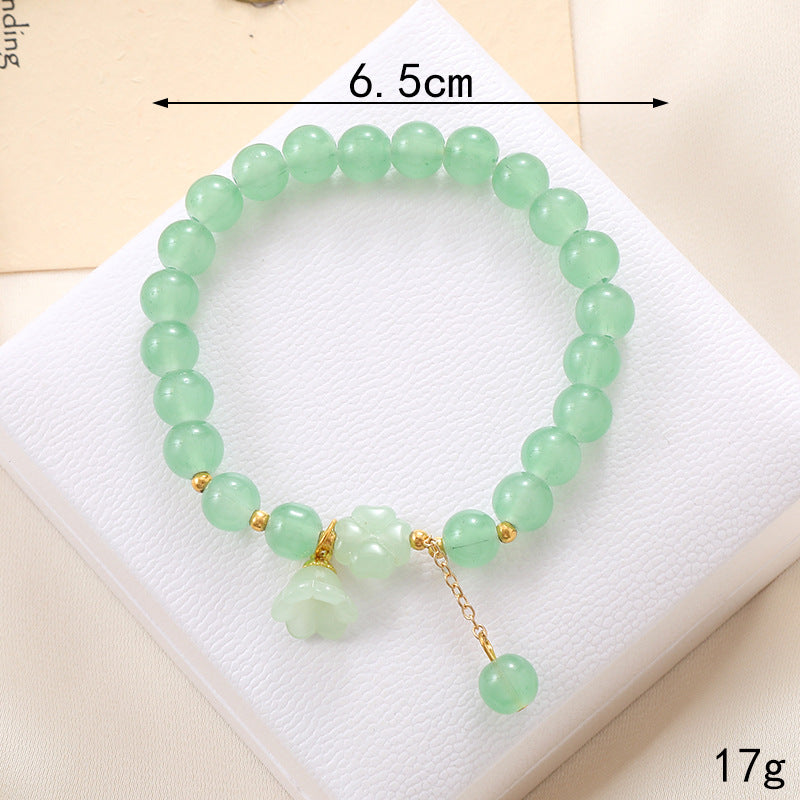 Wholesale Lily of The Valley Crystal Glass Beaded Bracelet ACC-BT-YiL001