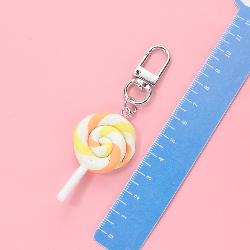 Wholesale Lollipop Plastic Keychain Cute Cartoon Colorful Lollipop Pendant ACC-KC-HuiMei001