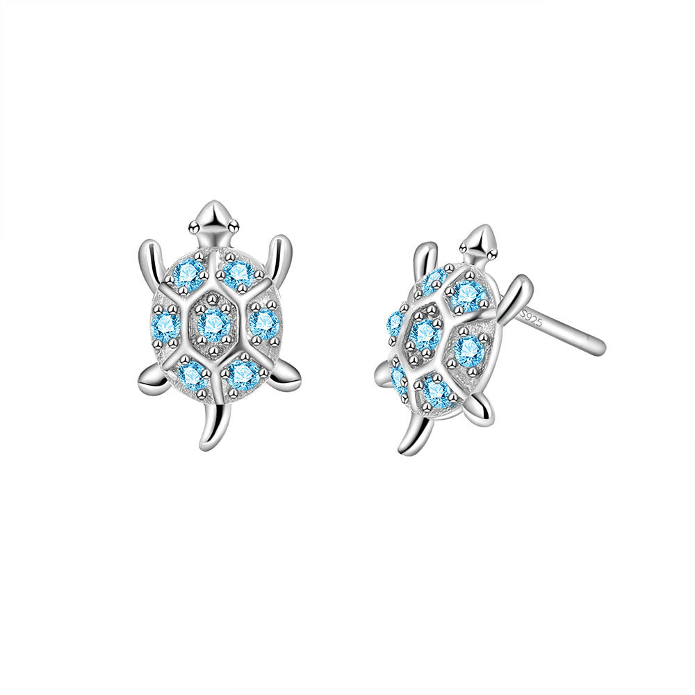 Wholesale Concave Turtle Zircon Earrings Summer ACC-ES-YJY002