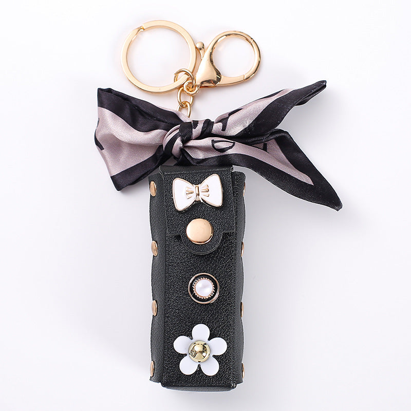 Wholesale Chic Fashion PU Leather Keychain Pendant Trendy Bag Charm Car Key Accessory