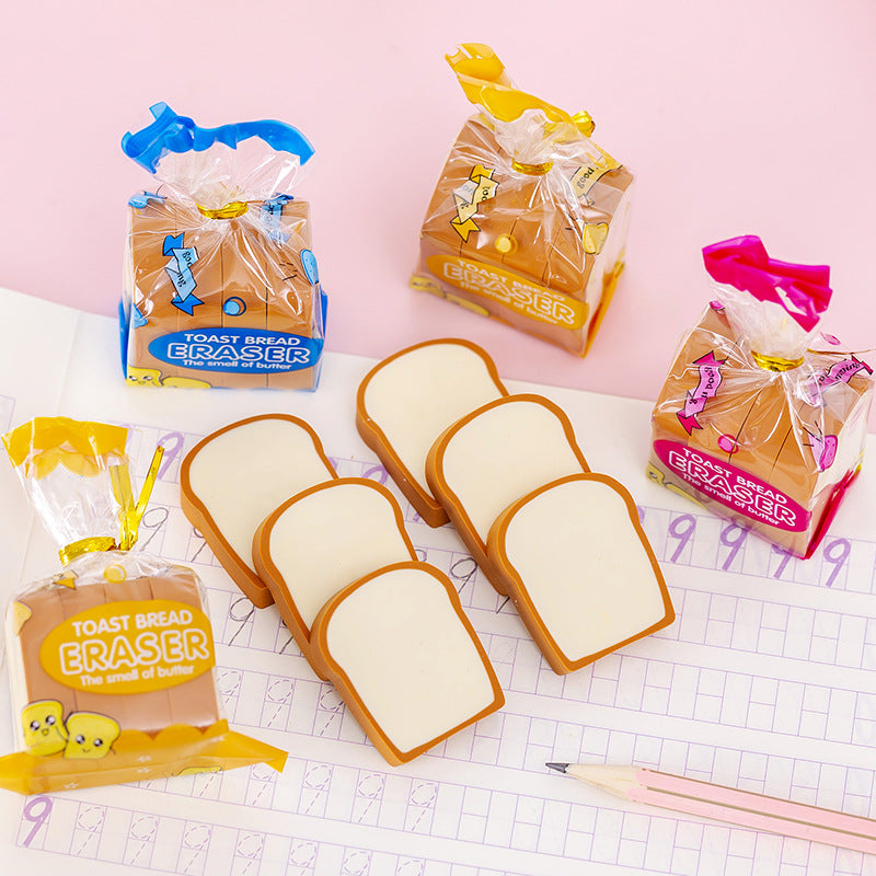 Wholesale Creative Cute Toast Bread Eraser