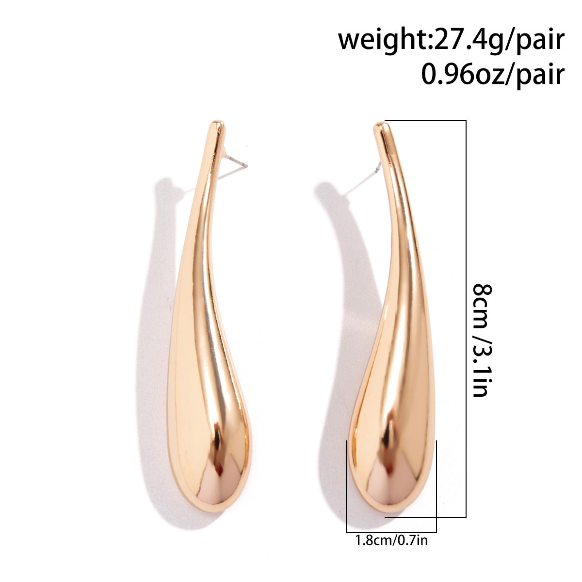 Wholesale Glossy Bean Earrings Plain Hoop Pleated Drop Earrings ACC-ES-XueRou005