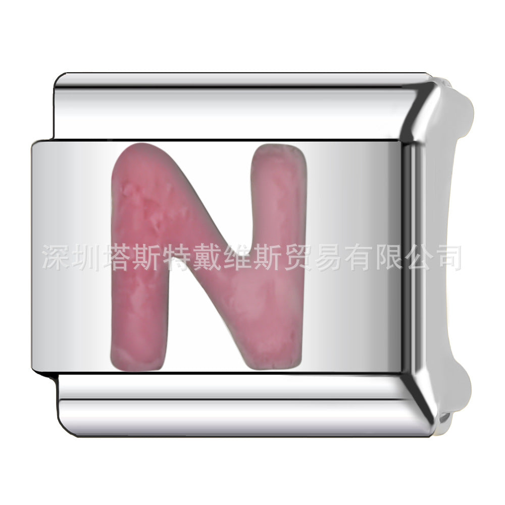Wholesale 9mm Italian Charm Starter Bracelets DIY square Single Section Creative Stainless Steel Composable Bracelet