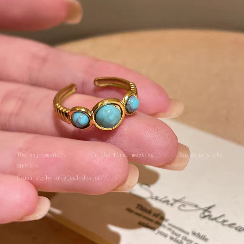 Wholesale Women' s Western Ethnic Gold Open Ring Fashion Accessory Boutique Resale