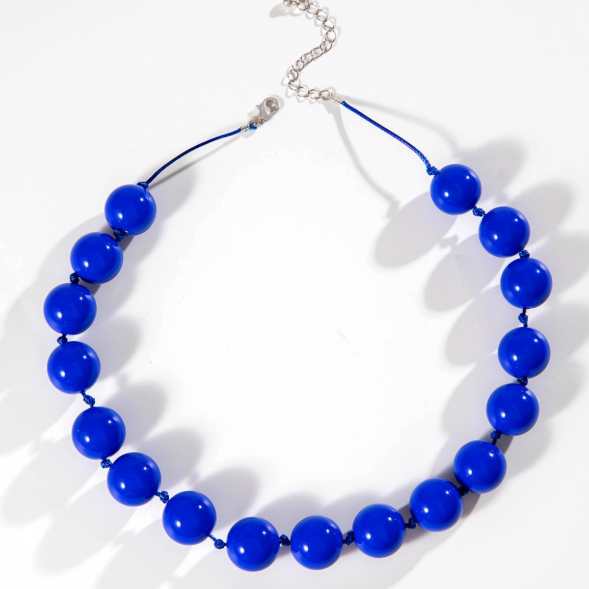 Wholesale  Bohemian Ethnic Style Colorful Large Bead Single-layer Necklace