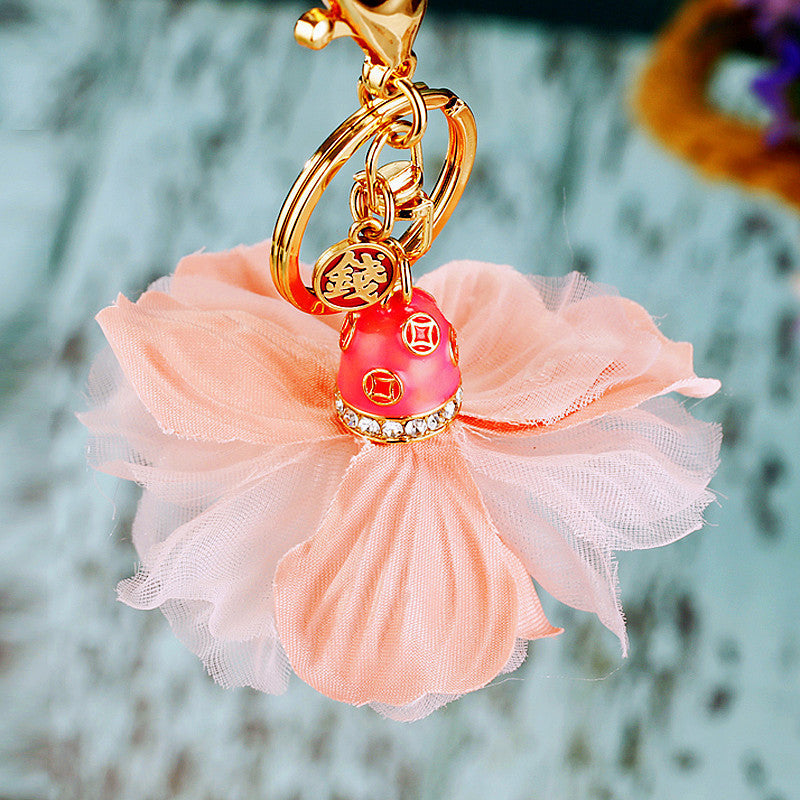 Wholesale Flower Zinc Alloy Keychain ACC-KC-RuiYuan001