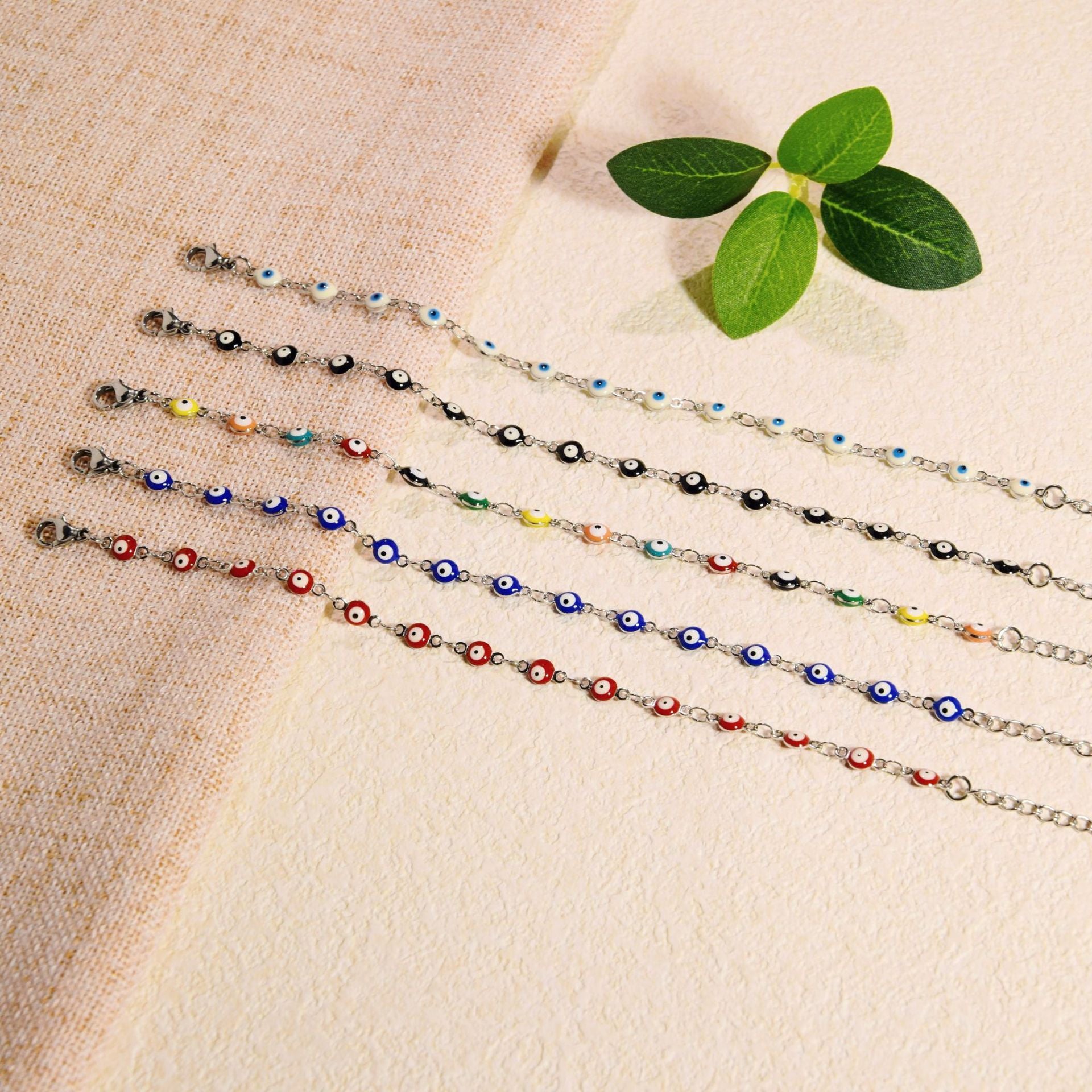 Wholesale  Stainless Steel Jewelry Retro Devil's Eye Geometric Bracelet