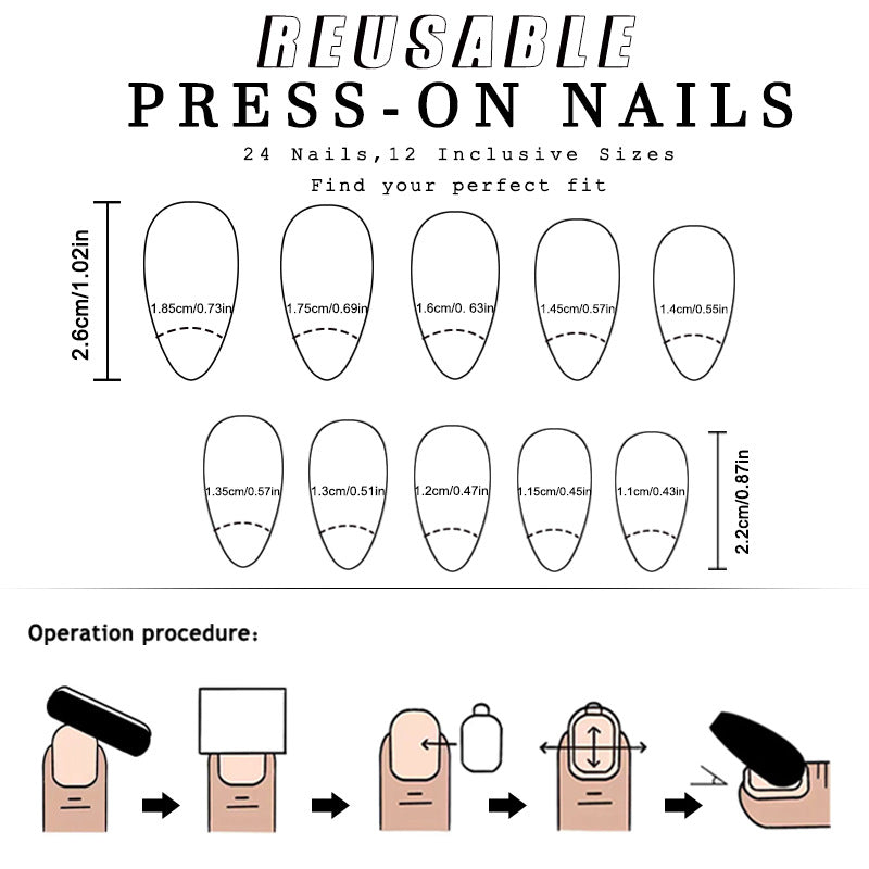 Wholesale 24 Pieces/box Glossy Pink Love Plaid Manicure Press-on Nails Kits ACC-NS-GuaiXL008