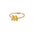 Wholesale stainless steel plated 18k real gold 26 English letter ring