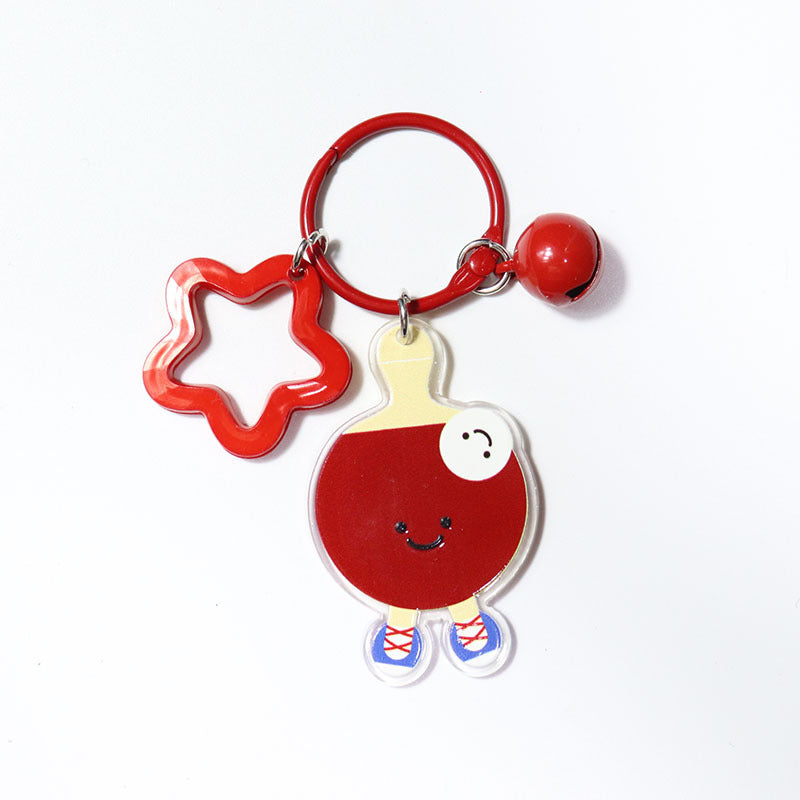 Wholesale Reversible Cartoon Sports Cap Acrylic  Keychain