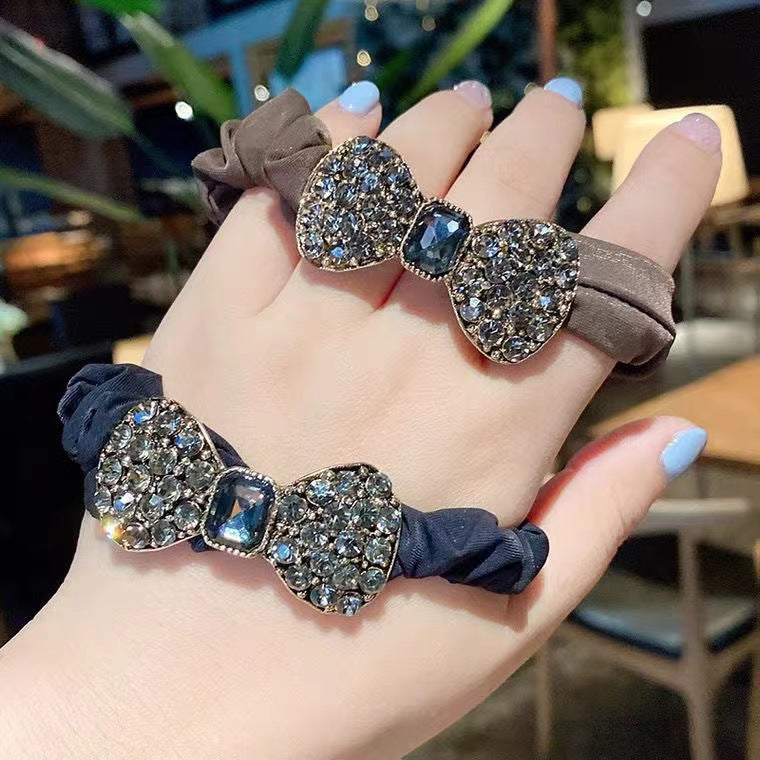 Wholesale Fashionable Elastic Hair Bands Diamond Encrusted Hair Bands