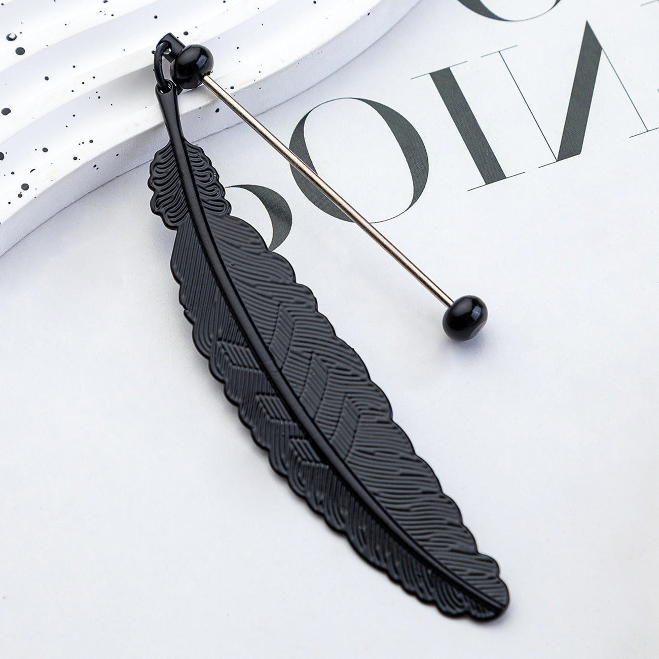Wholesale Beadable Bar Feather Bookmark DIY Beaded Bookmark ACC-BM-HuaH002