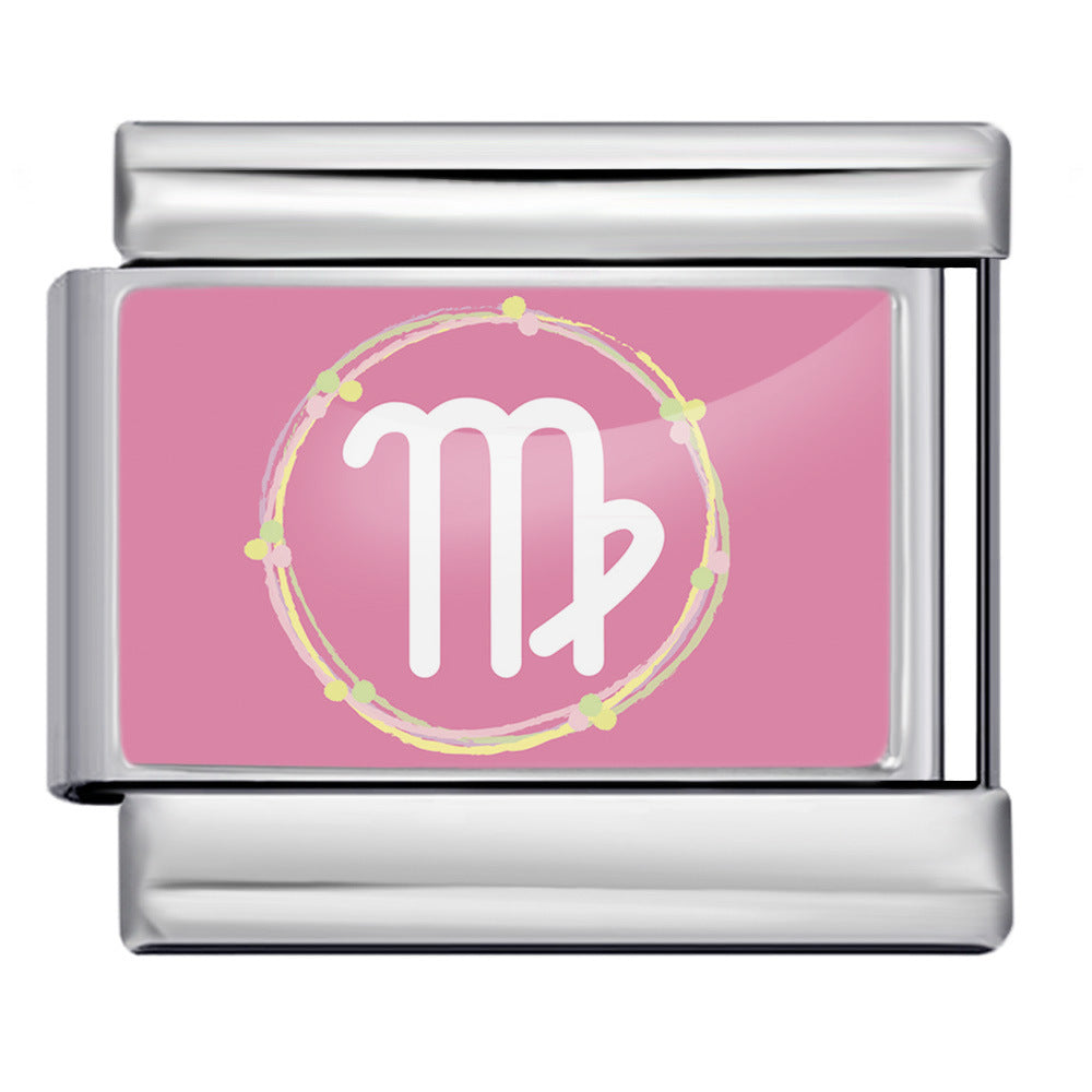 Wholesale Italian Charm Bracelet 9mm DIY 12 Contion Series  Creative Stainless Steel Composable Bracelet