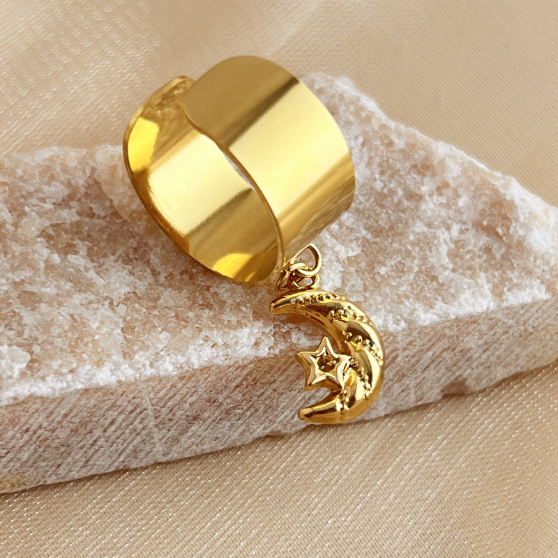 Wholesale Stainless Steel Electroplated 18K Gold Vintage Rings ACC-RS-YuSen004