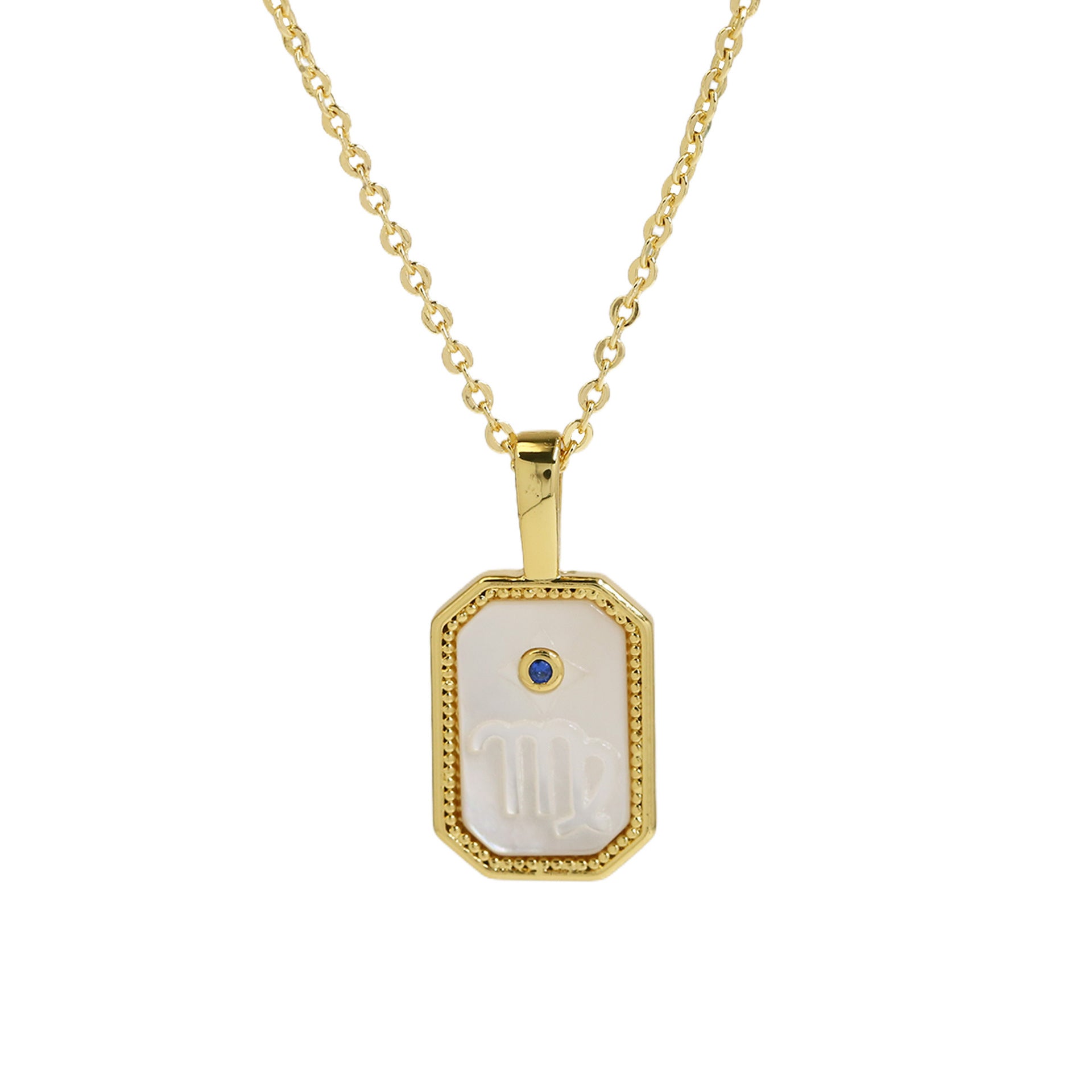 Wholesale Shell relief convex feel twelve constellation necklace