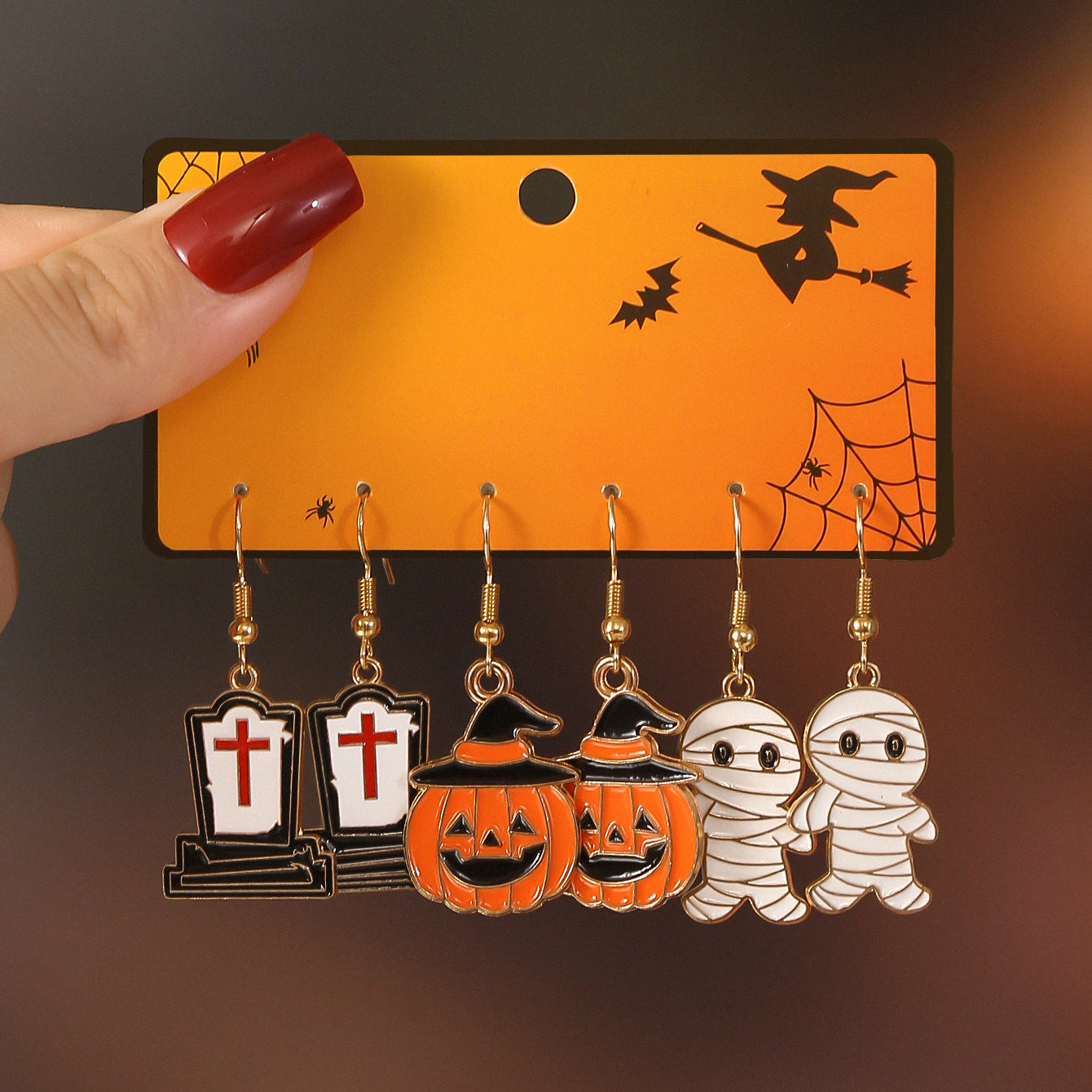 Wholesale  Retro Ghost  Ghost Mask Earrings