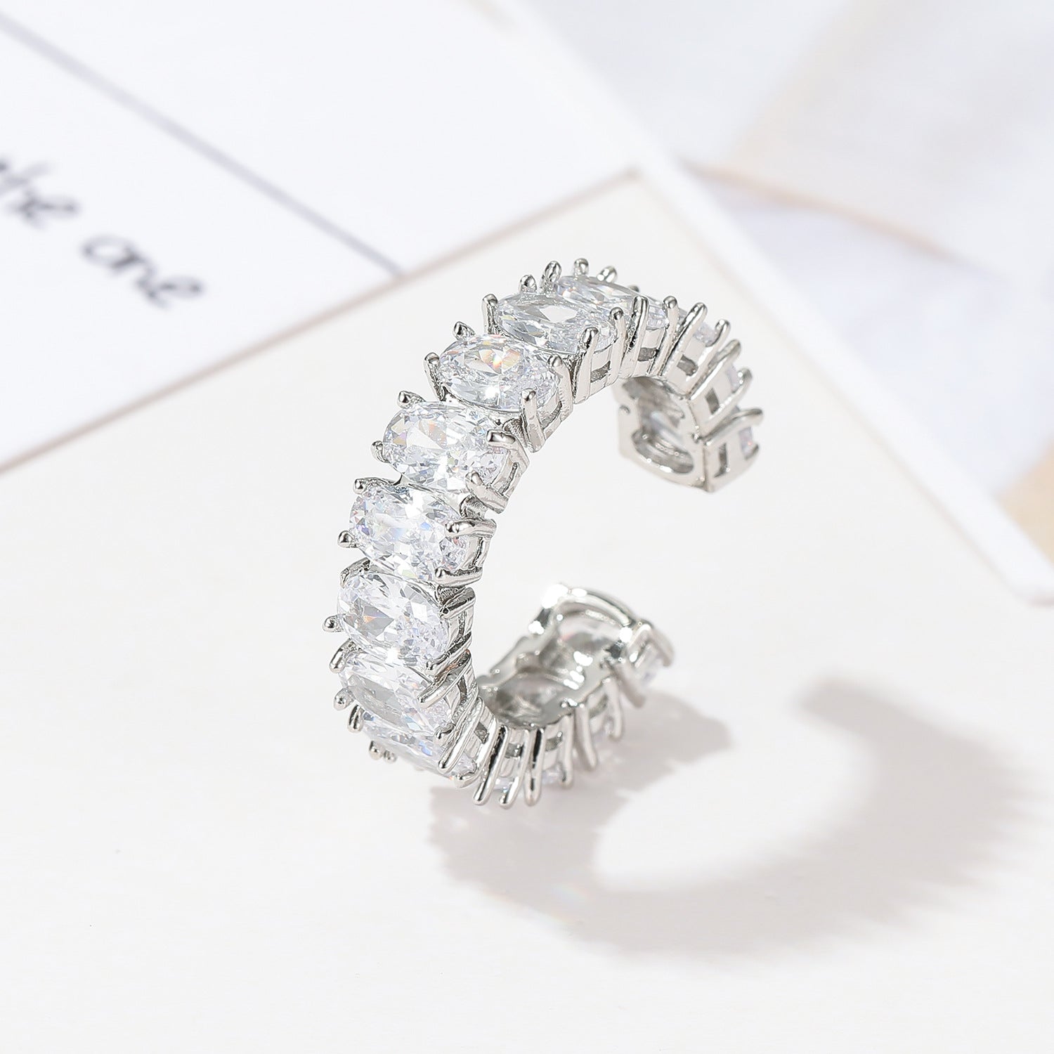 Wholesale  Zircon Full Diamond Rhinestone Middle Finger Index Finger Ring