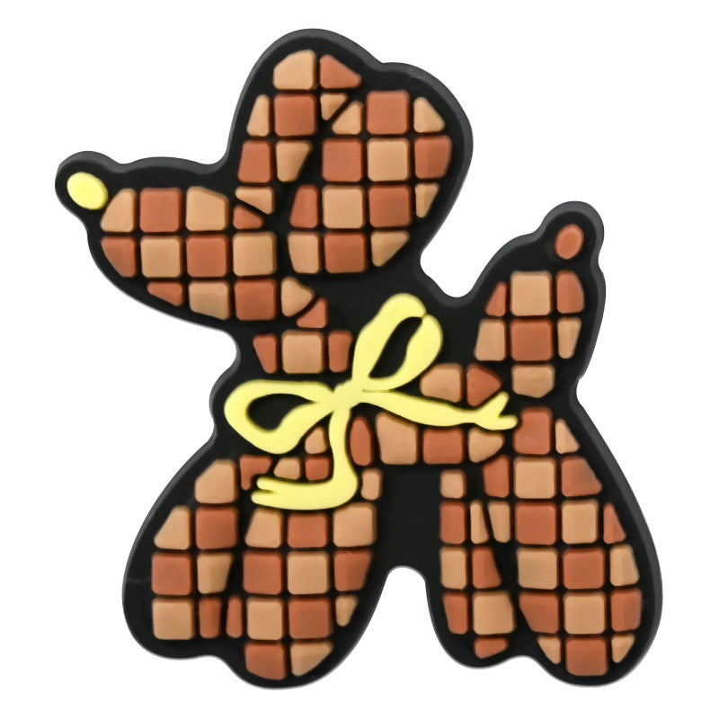 Wholesale Random 100pcs Cartoon Balloon Dog Series  PVC Soft Rubber Shoe Buckle Decoration