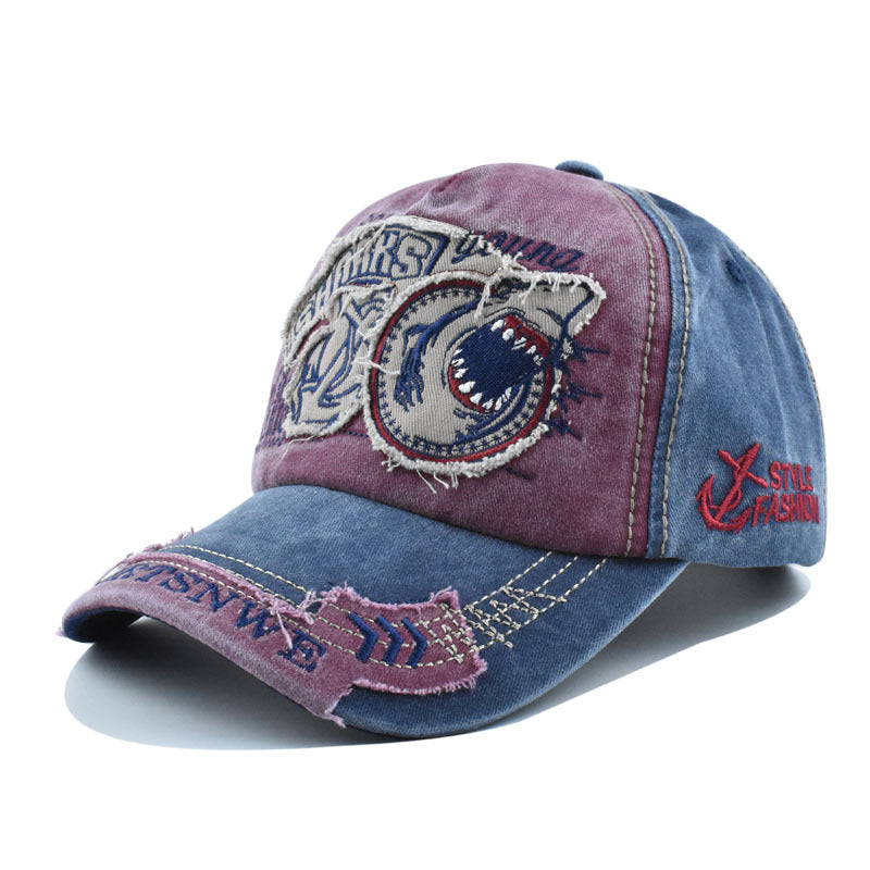 Wholesale  Shark Baseball Hat  Vintage Washed Cotton Cap