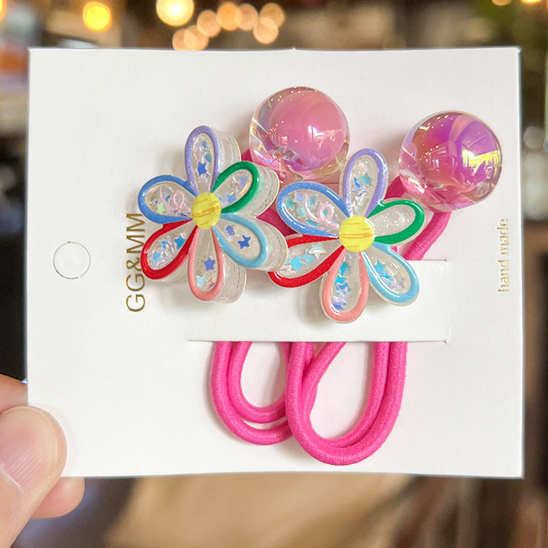 Wholesale children's cute winding belt cartoon hair rope