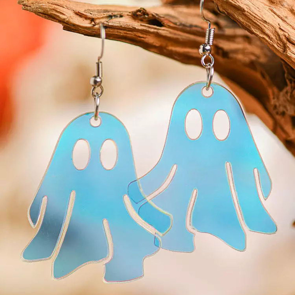 Wholesale Halloween Cute Ghost Ghost Funny Laser Acrylic Pendant Earrings