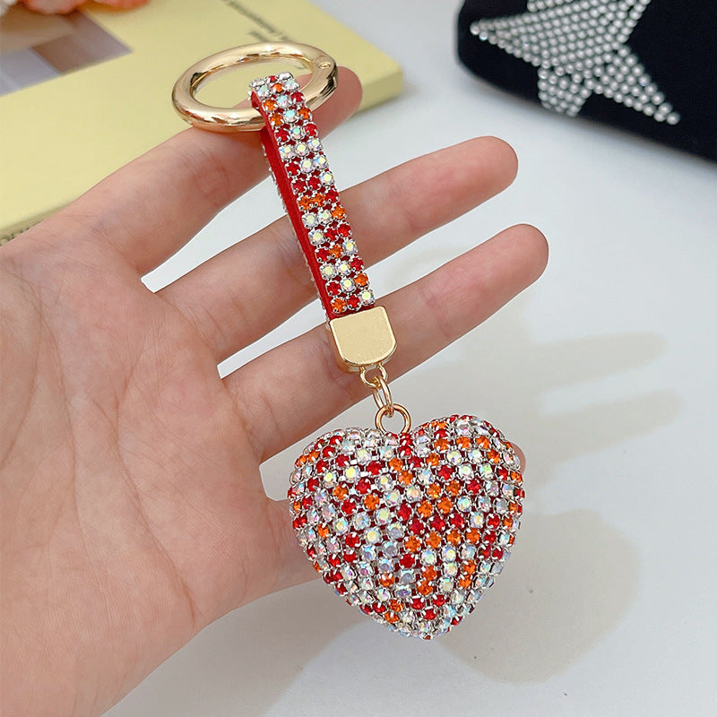 Wholesale Diamond-studded Heart Metal Keychain ACC-KC-CH057