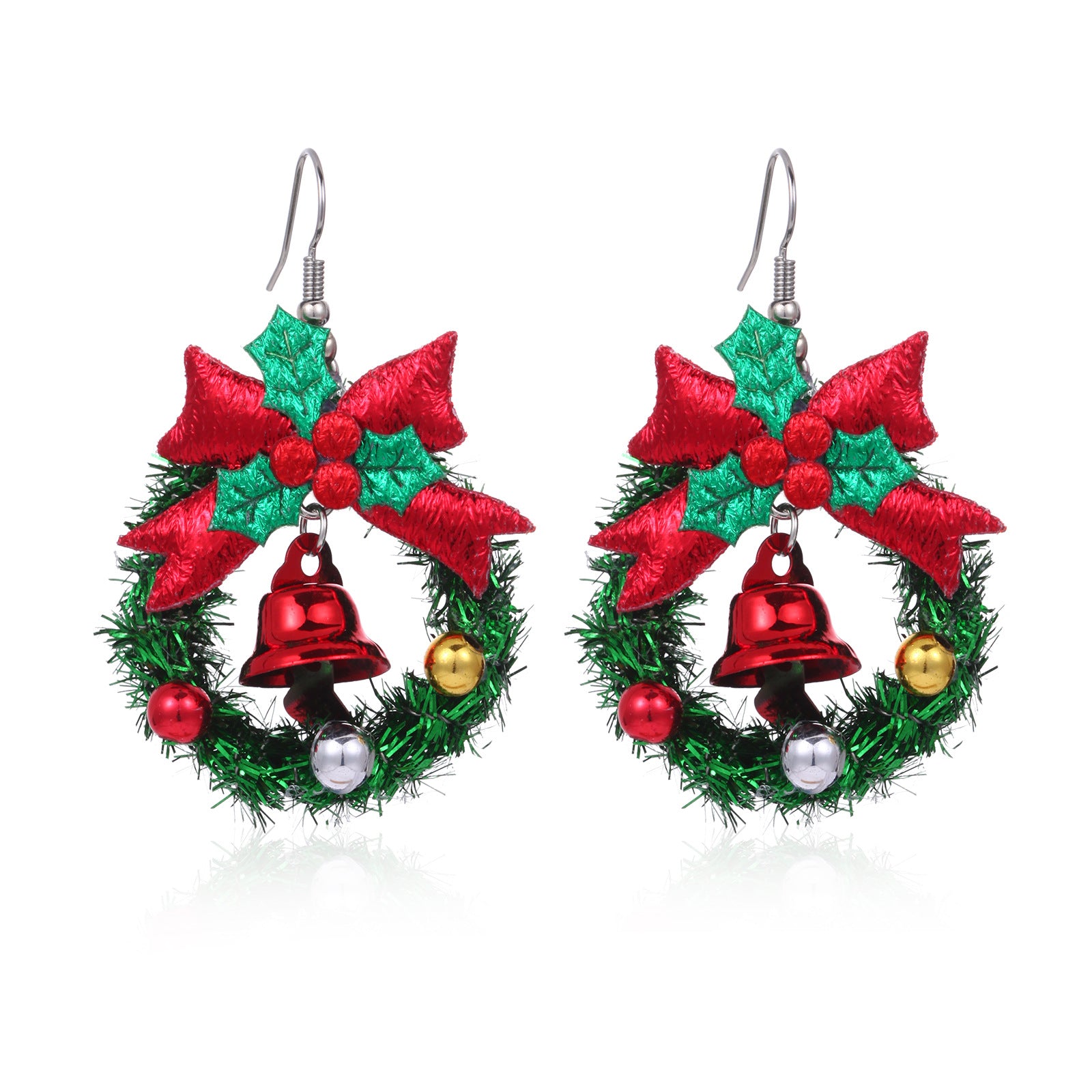Wholesale Fashion Oil Dripping Christmas Tree Gingerbread Man Earrings ACC-ES-Bingl003
