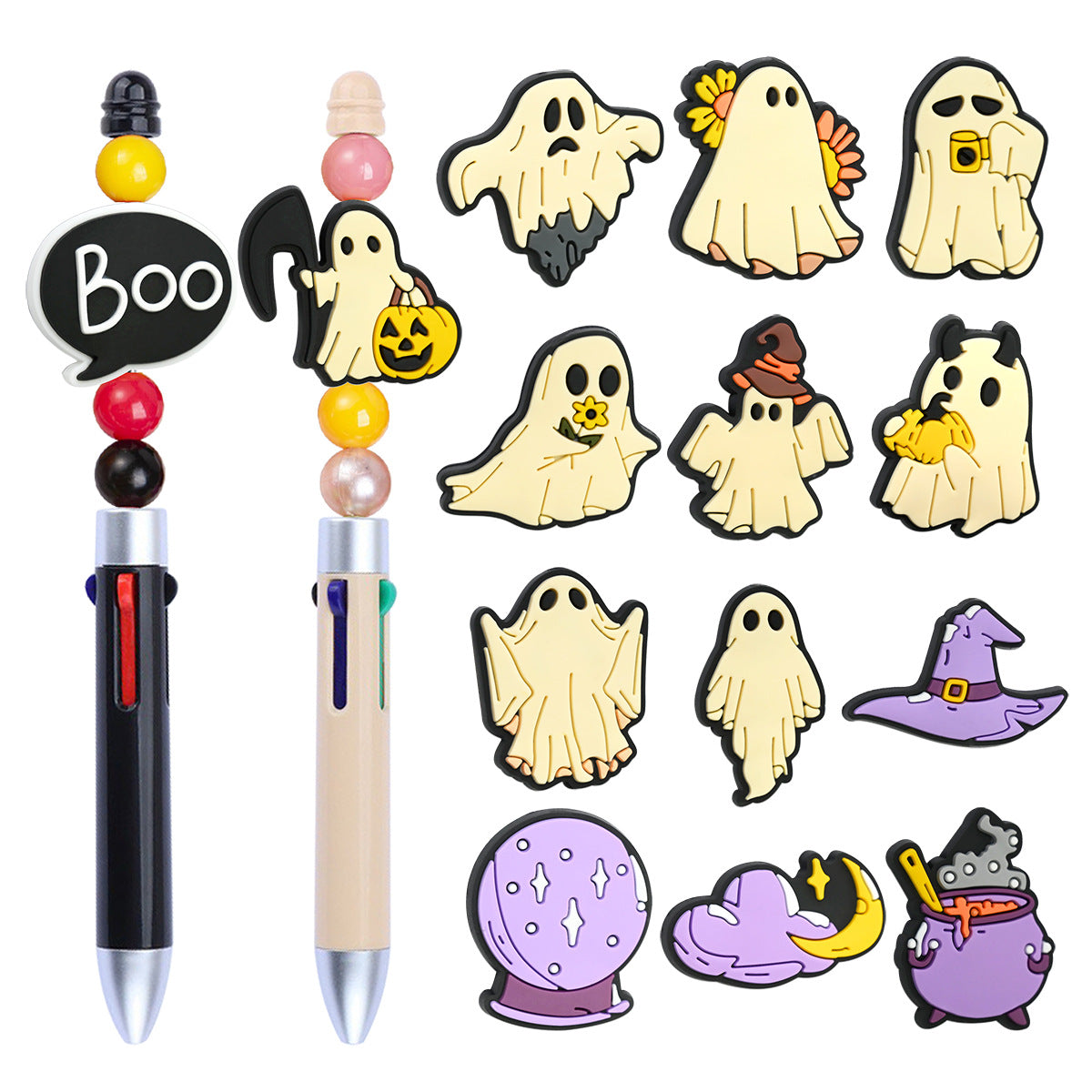 Wholesale Random 100pcs Halloween PVC Soft Beads DIY Bead Pen Accessories ACC-BDS-RYY009
