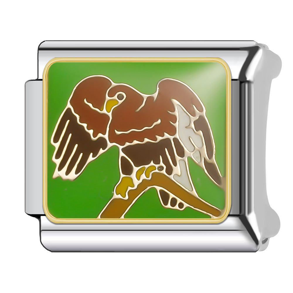 Wholesale Italian Charm Bracelet 9mm DIY Splicing Cute Animal Series Stainless Steel Composable Bracelet