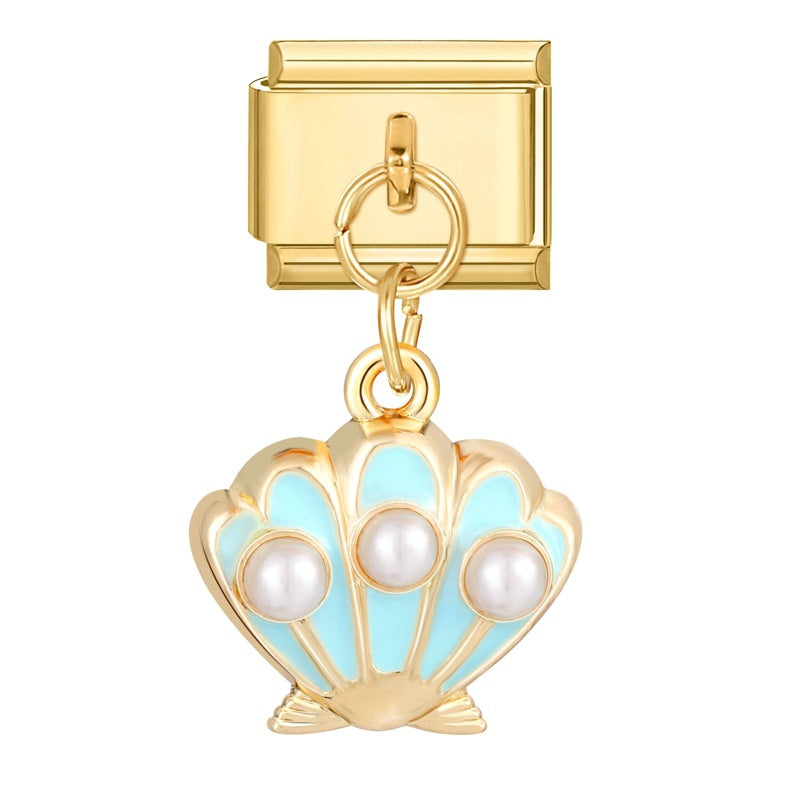 Wholesale 9mm Italian Charm Starter Bracelets DIY square Single Section Creative Stainless Steel Composable Bracelet