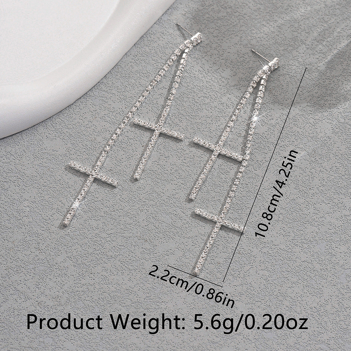 Wholesale  cross long tassel tassel butterfly earrings